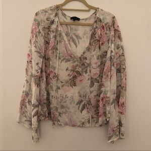 Majorelle Long Sleeved Floral Top
